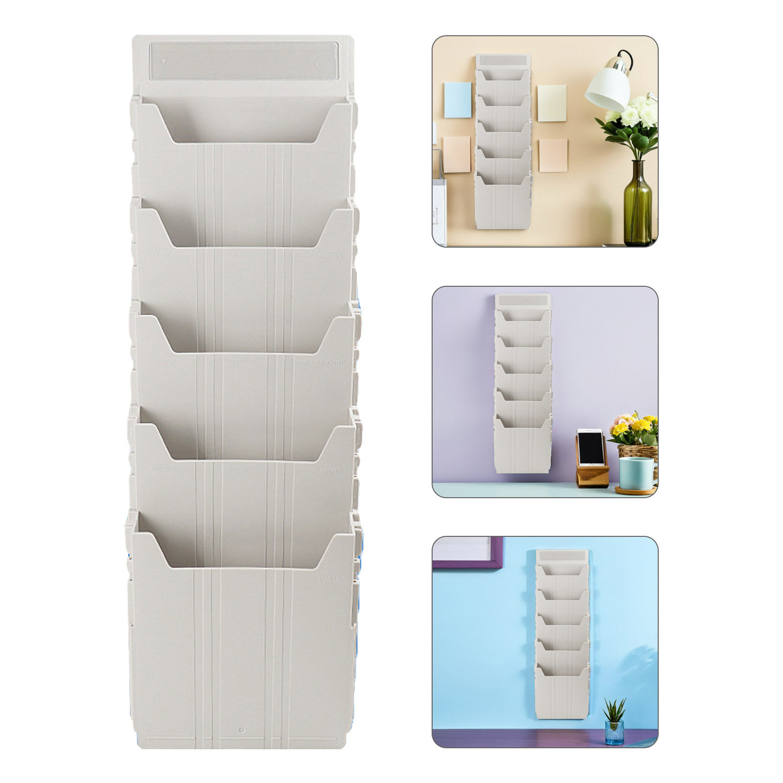 Magazine Holder Rack - Wall Mounted Magazine Holder Expandable 5