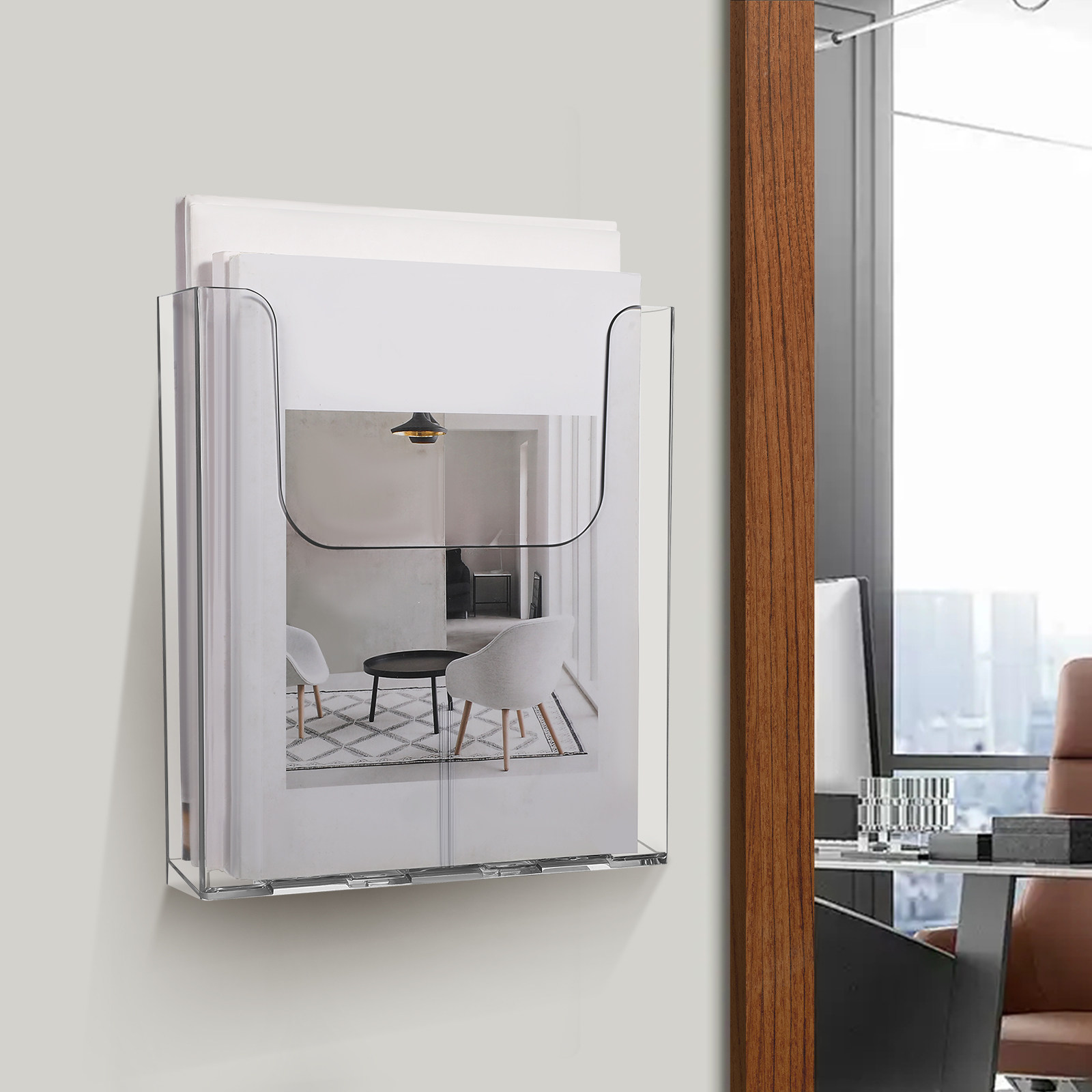 2Pcs Wall Storage Organizer Cl - Magazine Holder Rack ulasan dan harga