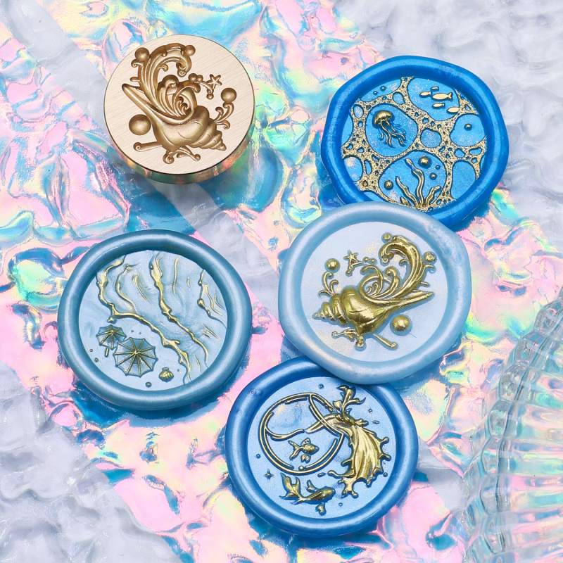 Water Flower Relief Series Wax - Wax Seal Stamp Set ulasan dan harga