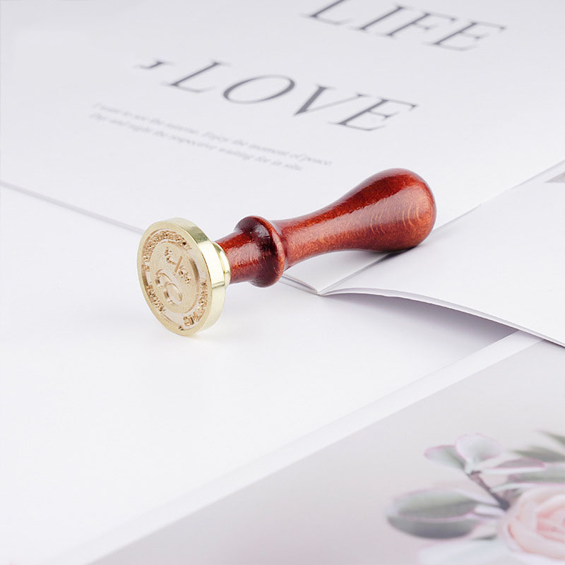 Fire Paint Seal Handle Wooden  - Wax Seal Stamp Set ulasan dan harga