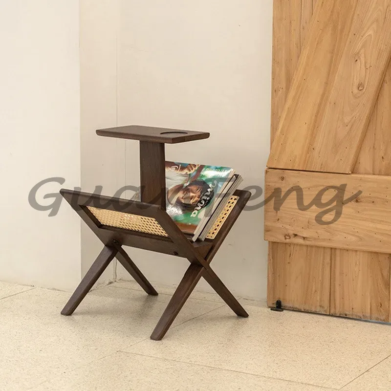 Style Solid Wood Rattan Storag - Magazine Holder Rack ulasan dan harga