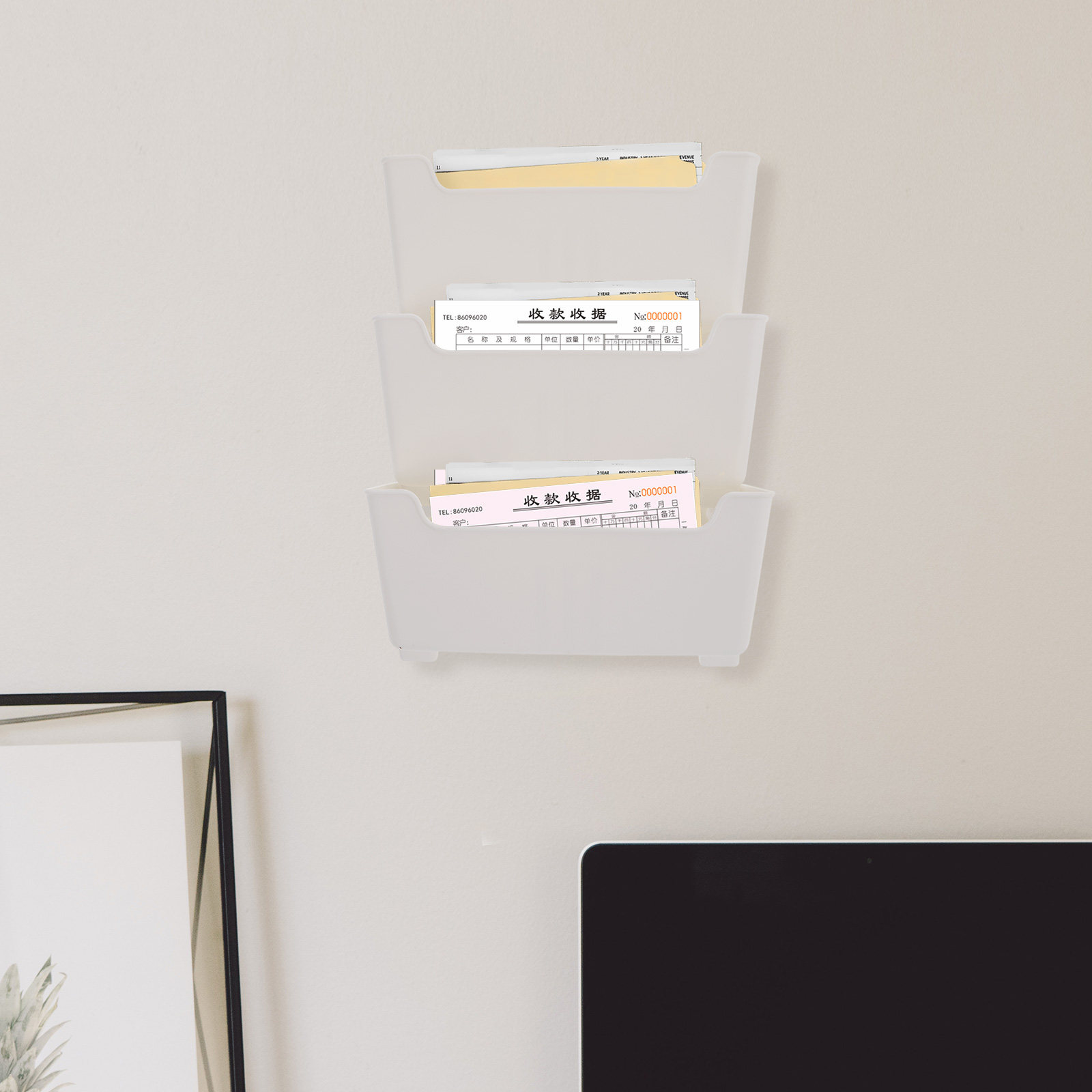 1Set Wall Mounted File Organiz - Magazine Holder Rack ulasan dan harga