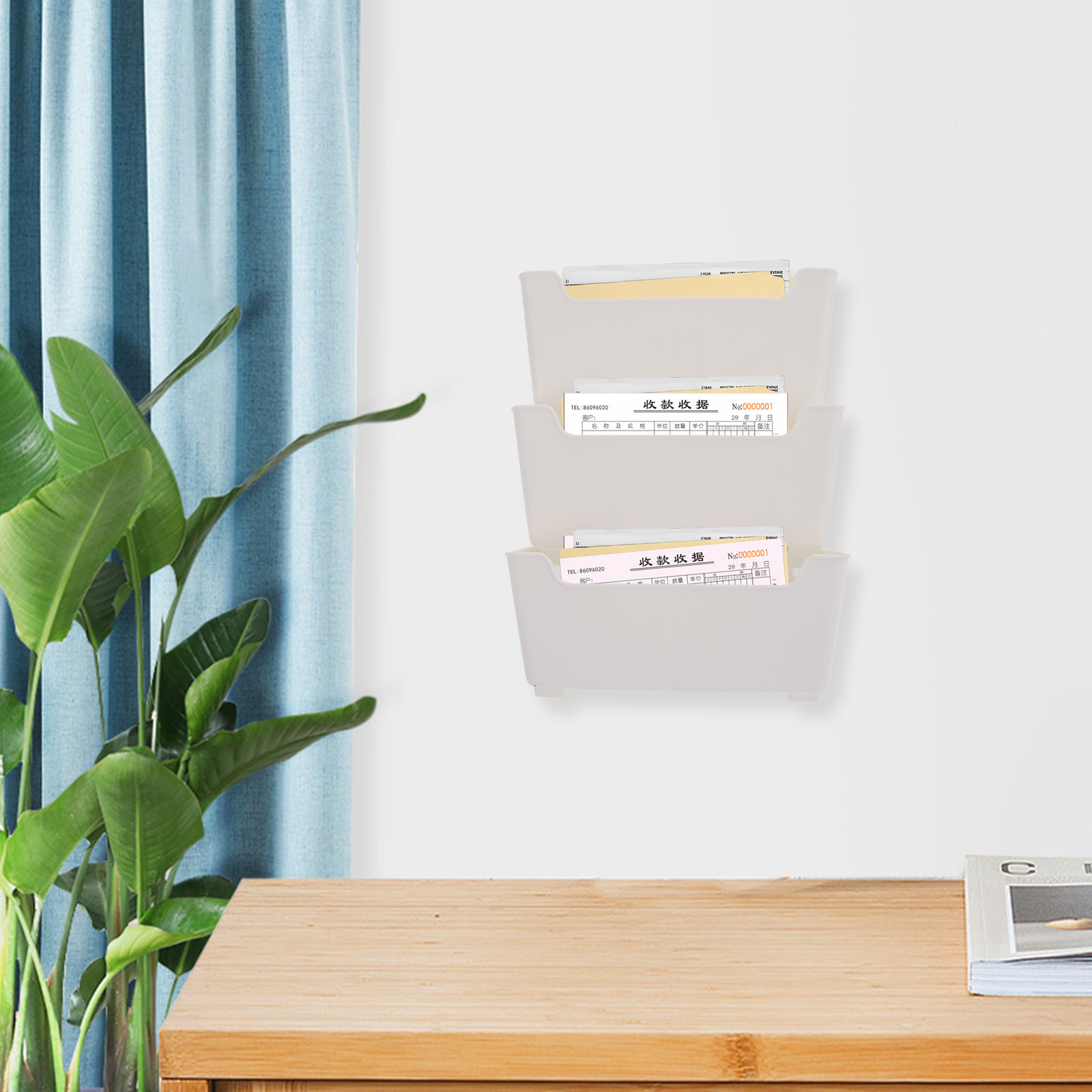 1Set Wall File Organizer Clear - Magazine Holder Rack ulasan dan harga