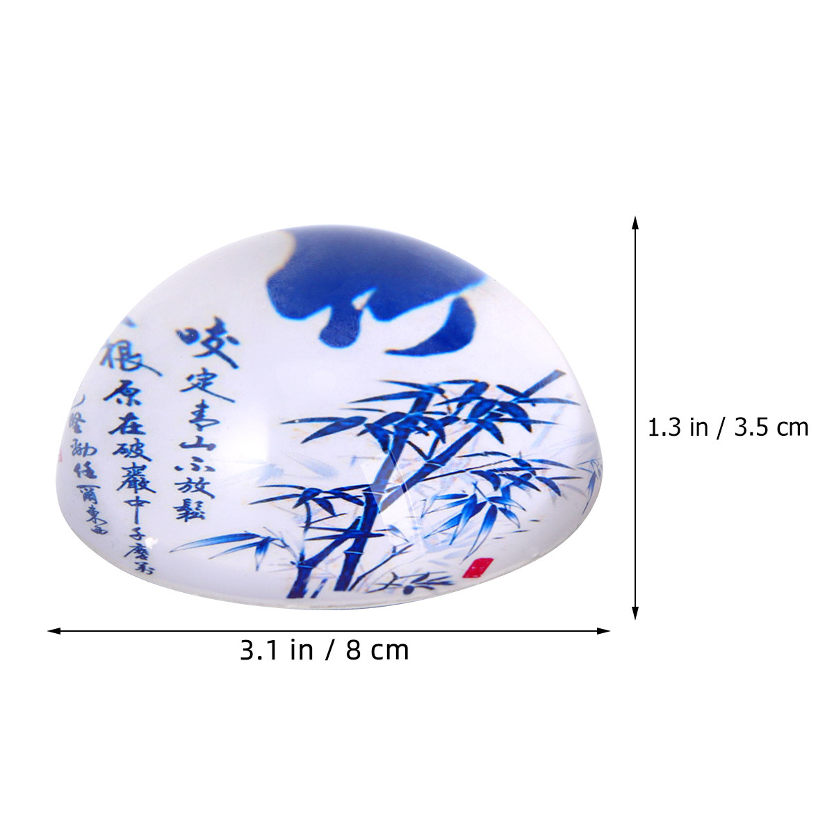 70Mm Glass Steel Crystal Hemis - Paper Weight Crystal ulasan dan harga